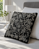 Handmade velvet Beaded Cushion (Black & Silver With Pearl)