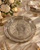 Handcarved Brass Round Serving Platter - 18 inch