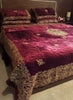 Maroon and Gold hamdmade beaded bedset (Design 1) - Handmade Stories