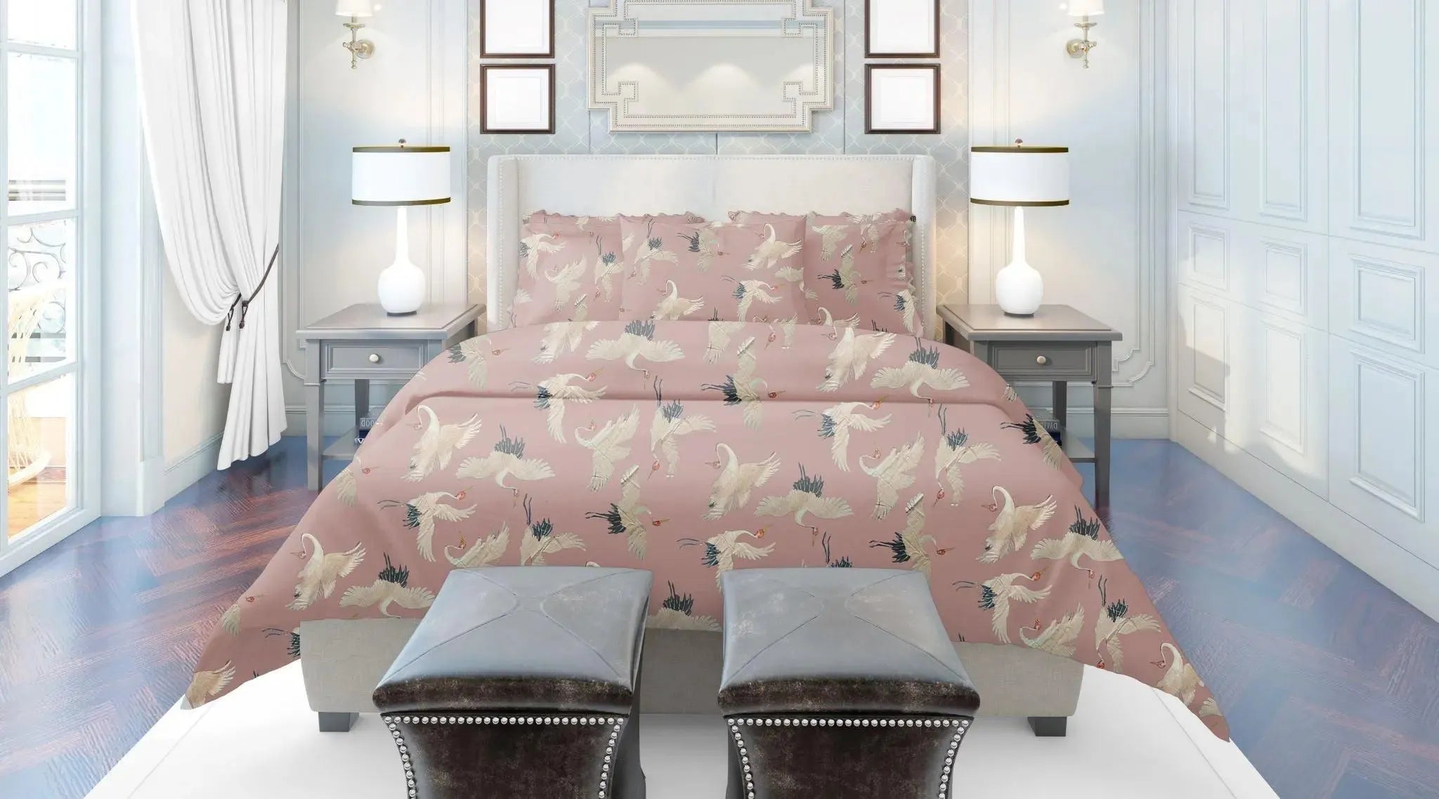 Pink Flamingo Quilt Cover Set - Handmade Stories