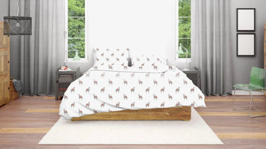 Premium Quality Bed Sheet With Flat Sheet (Camel design ) - Handmade Stories