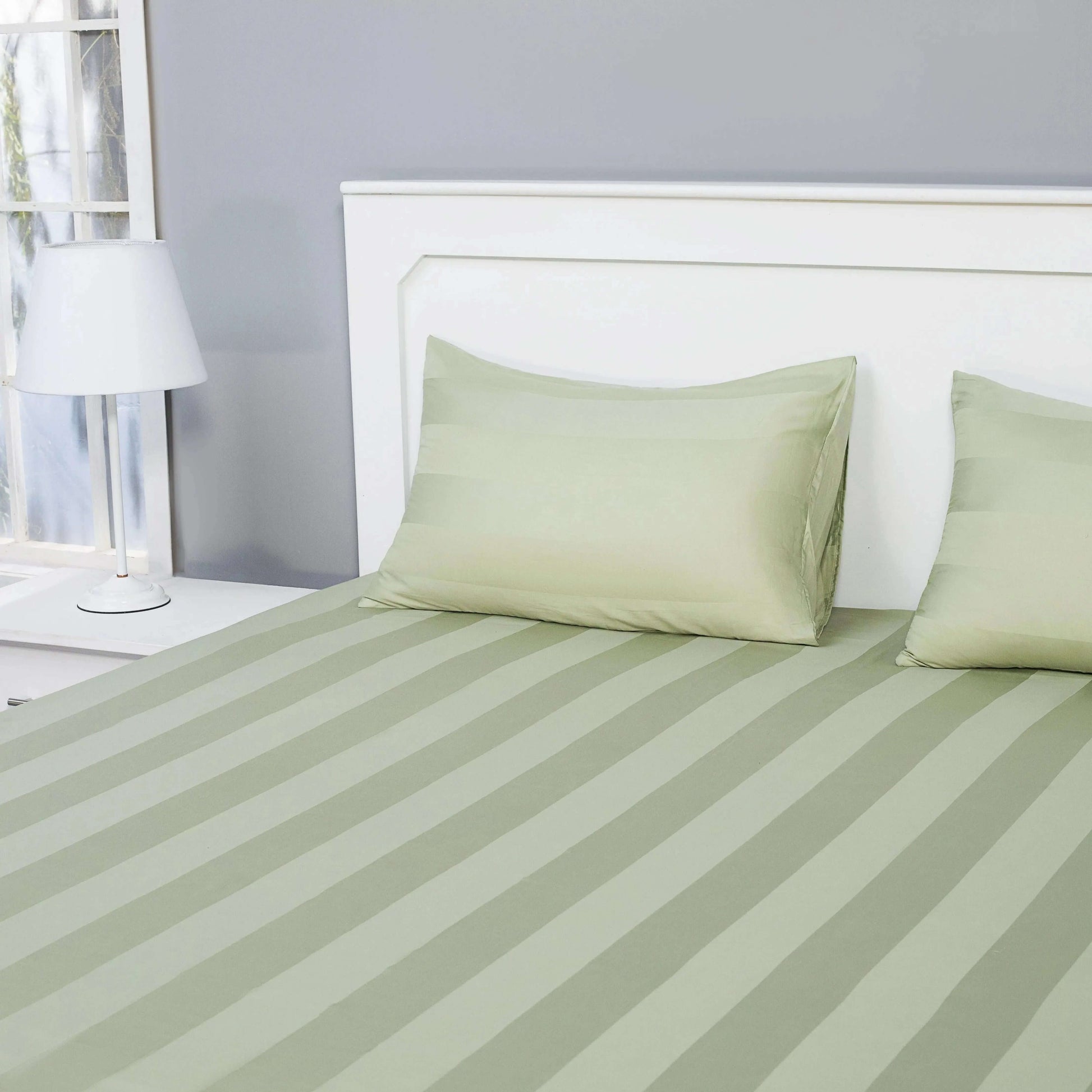 Premium Quality Bedsheet (Pistachio) - Handmade Stories