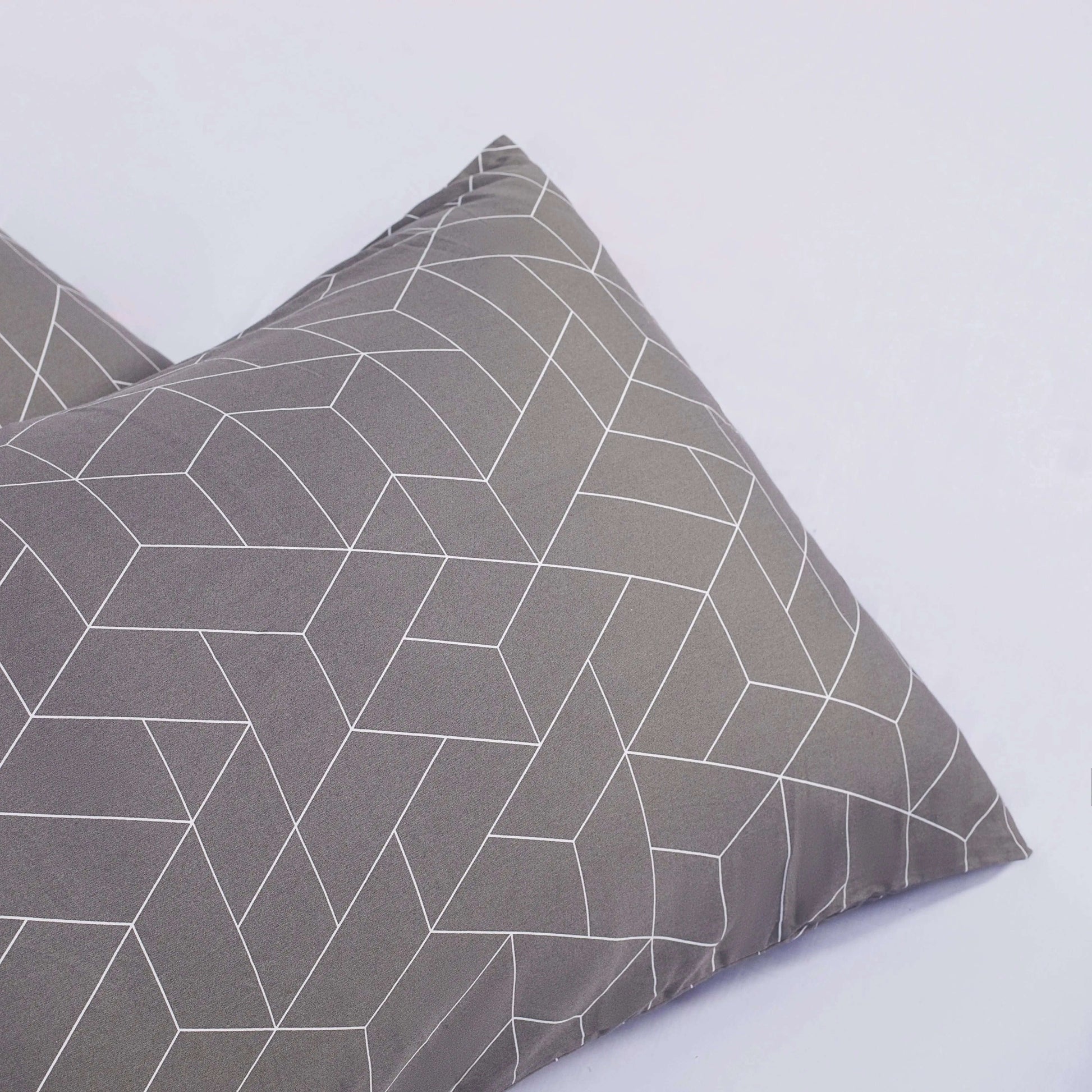 Quilt Cover Set (Gray Geometric) - Handmade Stories