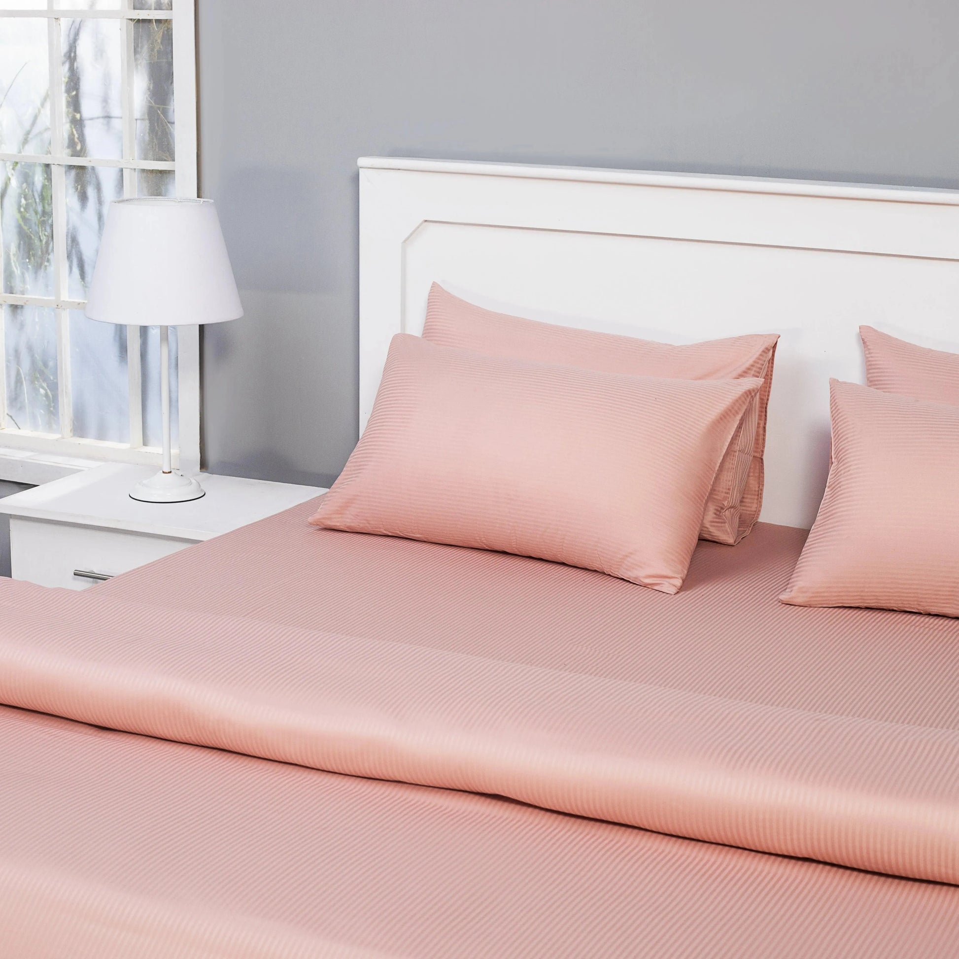 Quilt Cover Set (Pink Striped) - Handmade Stories