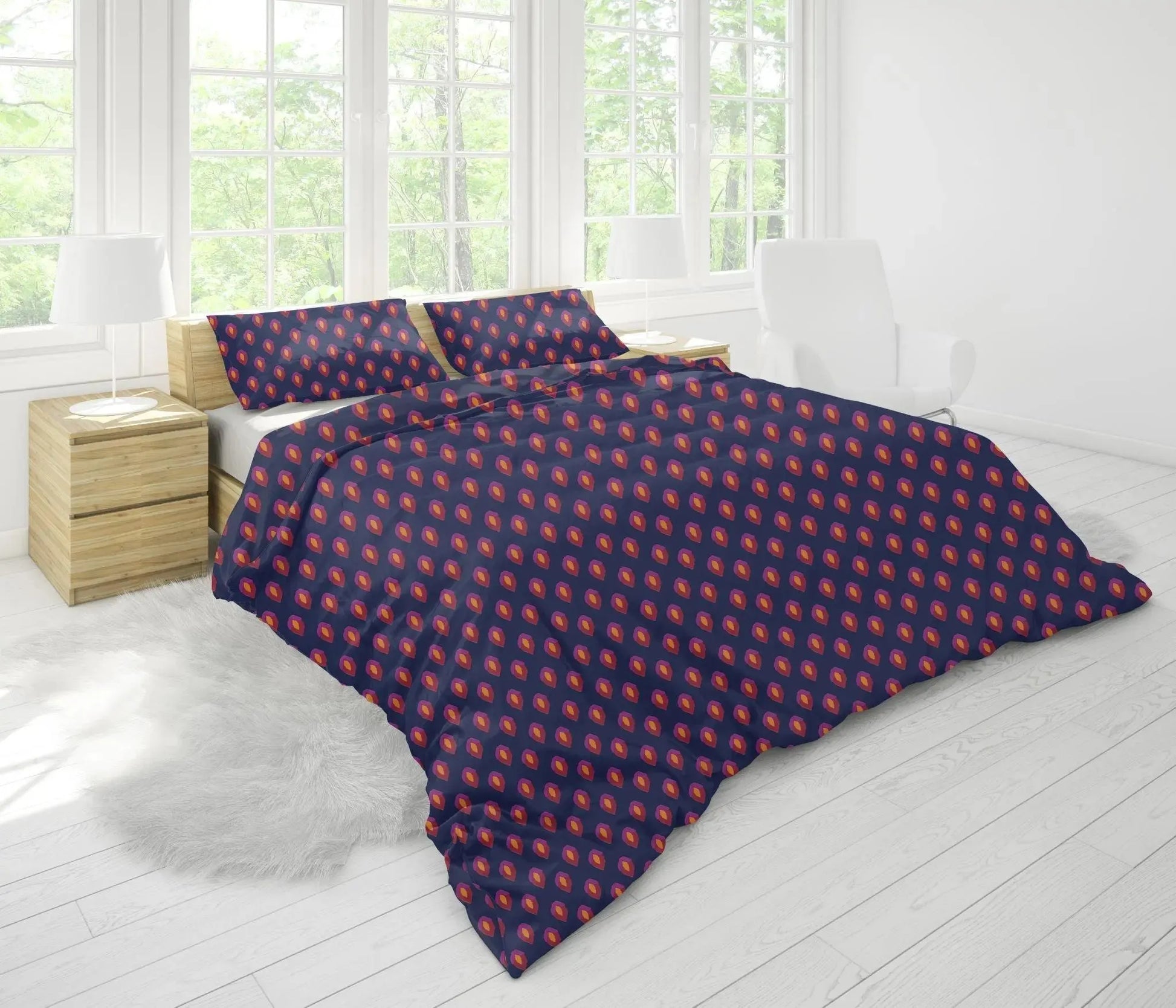Quilt Cover Set (Red Dots) - Handmade Stories