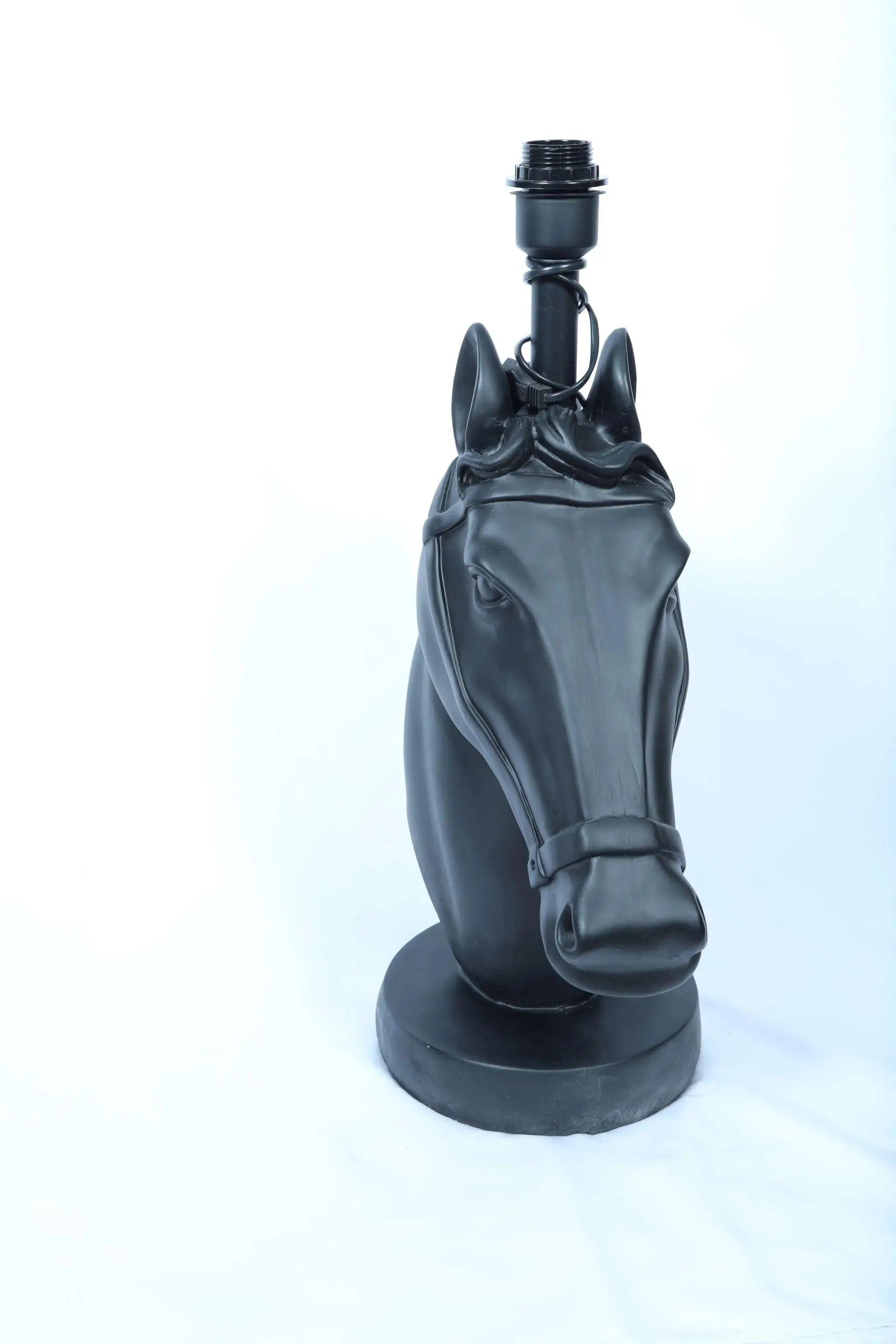 Royal Black Horse Table Lamp - Handmade Stories