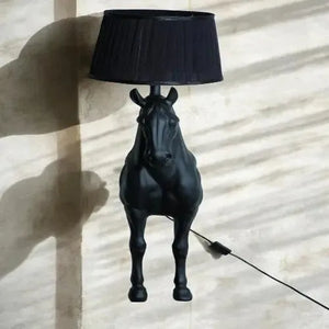 Royal Black Horse Wall hanging Lamp - Handmade Stories