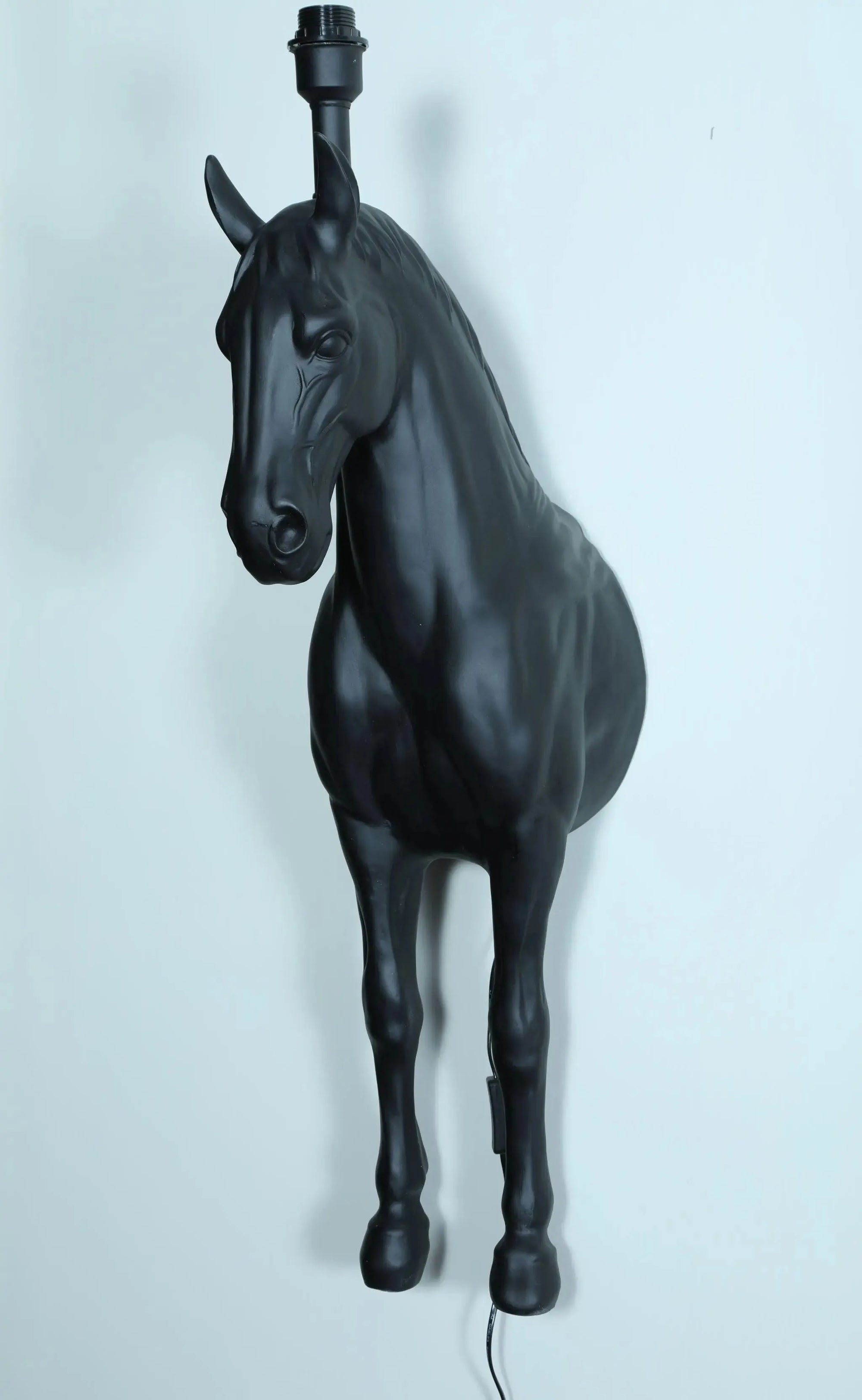 Royal Black Horse Wall hanging Lamp - Handmade Stories