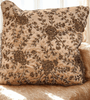 Handmade Velvet Cushion Cover (Beige and Gold - design 1)