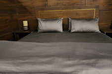 Metallic grey Fitted Sheet and Pillowcase Set - Handmade Stories