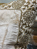 Handmade velvet beaded Cushion Cover ( Beige)