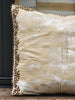 Handmade velvet Cushion Cover (Cream and gold)