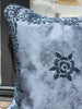 Handmade velvet Cushion Cover (Gray on Gray)