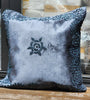 Handmade velvet Cushion Cover (Gray on Gray)