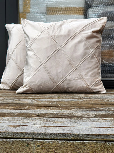 Soft velvet cushion cover - Beige