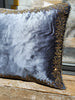 Handmade velvet Cushion Cover (Gray and Gold)