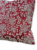 Handmade Velvet Cushion Cover (Red White and Pearl)