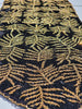 Black and Gold Handmade Beaded Runner (Leaf design)