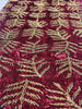 Burgandy and Gold Handmade Beaded Runner (Leaf design)