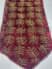 Burgandy and Gold Handmade Beaded Runner (Leaf design)