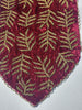 Burgandy and Gold Handmade Beaded Runner (Leaf design)