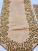 Beige and Gold Handmade Beaded Table Runner Set (Design 3)