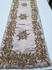 Grey and Gold Handmade Beaded Runner (Border Design 2)