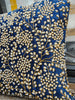 Handmade Velvet Cushion Cover Royal Blue Pearl and Gold