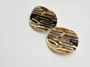 Potato Chip Shape Stainless Steel Earrings (Gold)