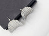 Potato Chip Shape Stainless Steel Earrings (Silver)