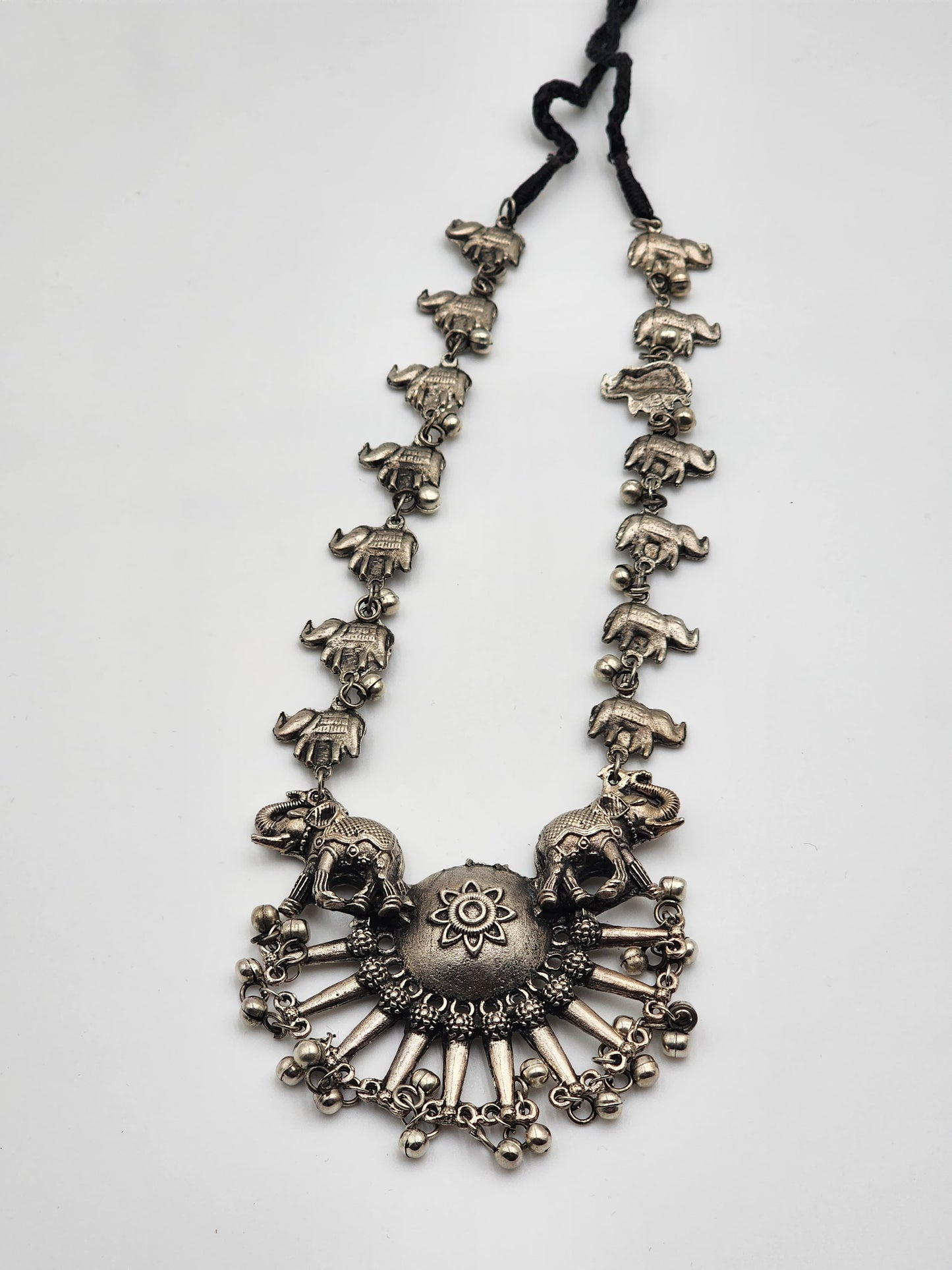 Silver Elephant Design Necklace