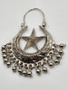 Silver Crescent Star Earrings (chand bali)
