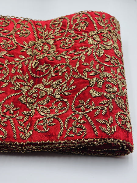 Red and Gold Handmade Beaded Runner