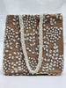 Velvet And White Beaded Women Handbag