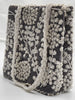 Elegant Black Hand Embellished Beaded Women Handbag (Design-III)