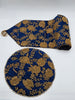 Handmade Beaded Table Runner Set- Cobalt Blue