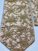 Handmade Beaded Table Runner Set- Beige and Gold (Design 1 )