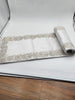 Handmade Table Runner (Off White Silver with Pearl)