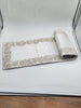 Handmade Table Runner (Off White Silver with Pearl)