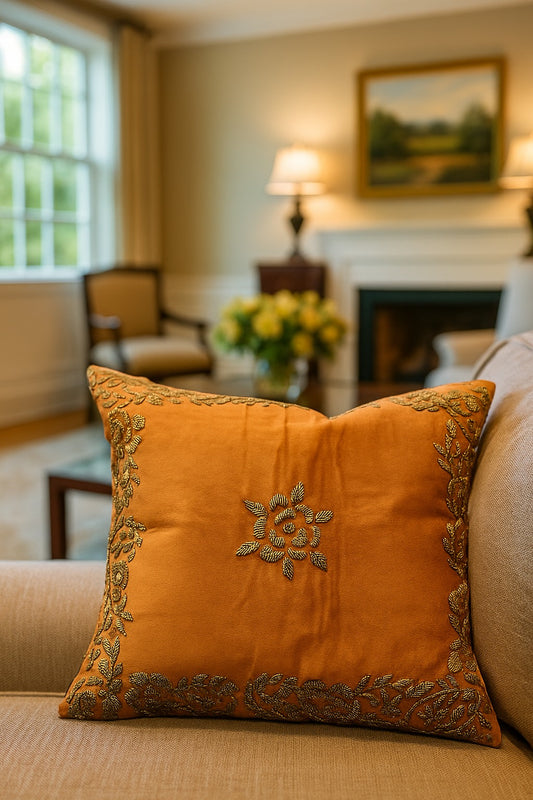 Handmade Velvet Cushion Cover (Design - 2)