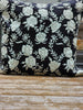 Handmade velvet Cushion Cover (Black and Silver)