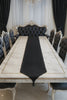 Handmade Table Runner- Black on black (full beaded runner)
