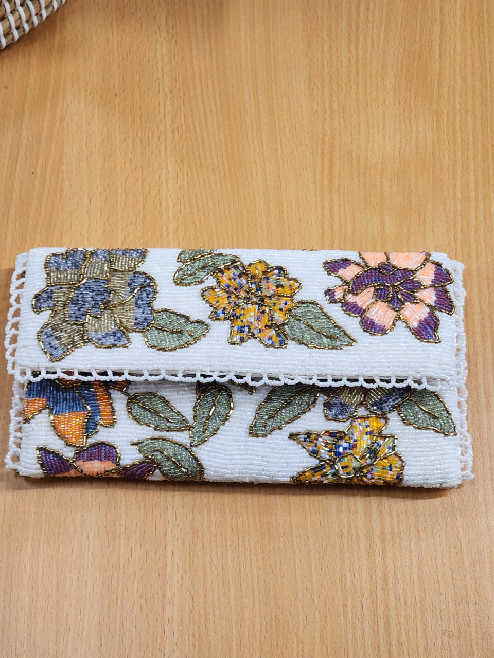 Handmade Beaded Clutch with string (Design-8)