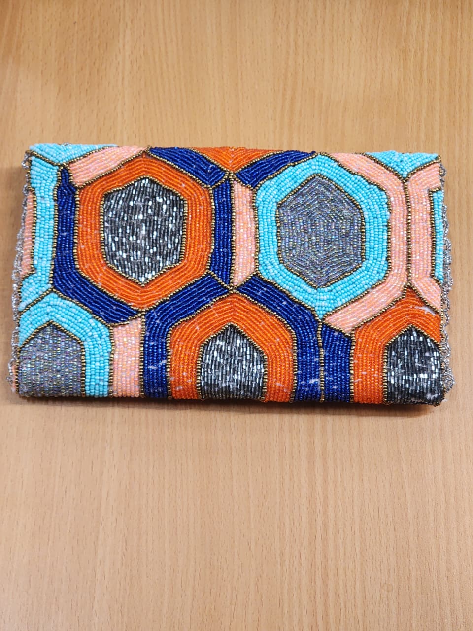 Handmade Beaded Clutch with string (Design-10)
