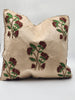 Handmade Velvet Cushion Cover (Beige Red and Green)
