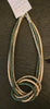 Olive and Gold rope moldable handmade necklace