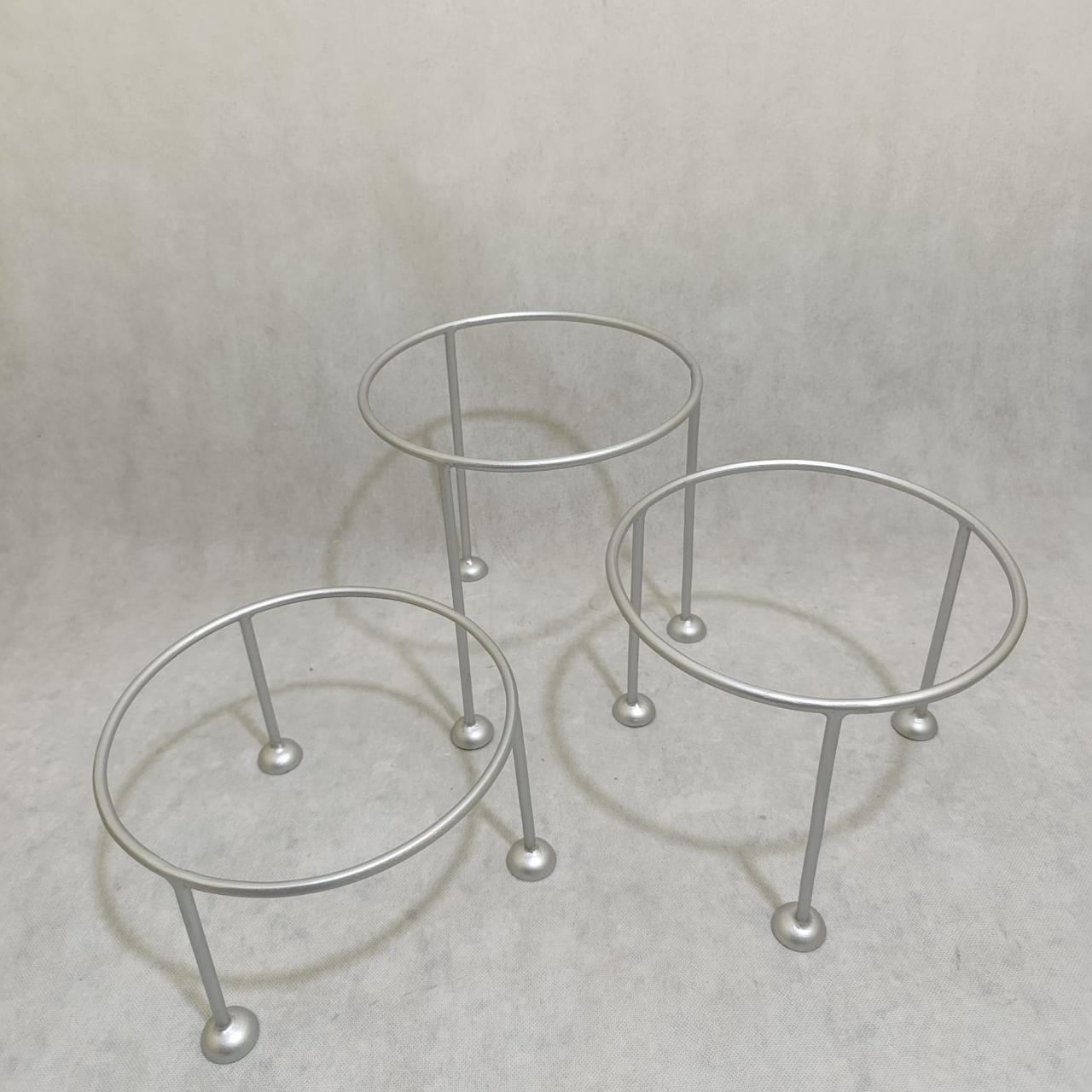 Silver Serving Riser (Set of 3)