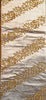 Handmade Beaded Runner - Greyish silver & Gold