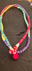 Fabric wrapped beaded necklace - Design- 6