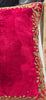 Handmade Velvet Cushion Cover (Red & Gold) Design - 2